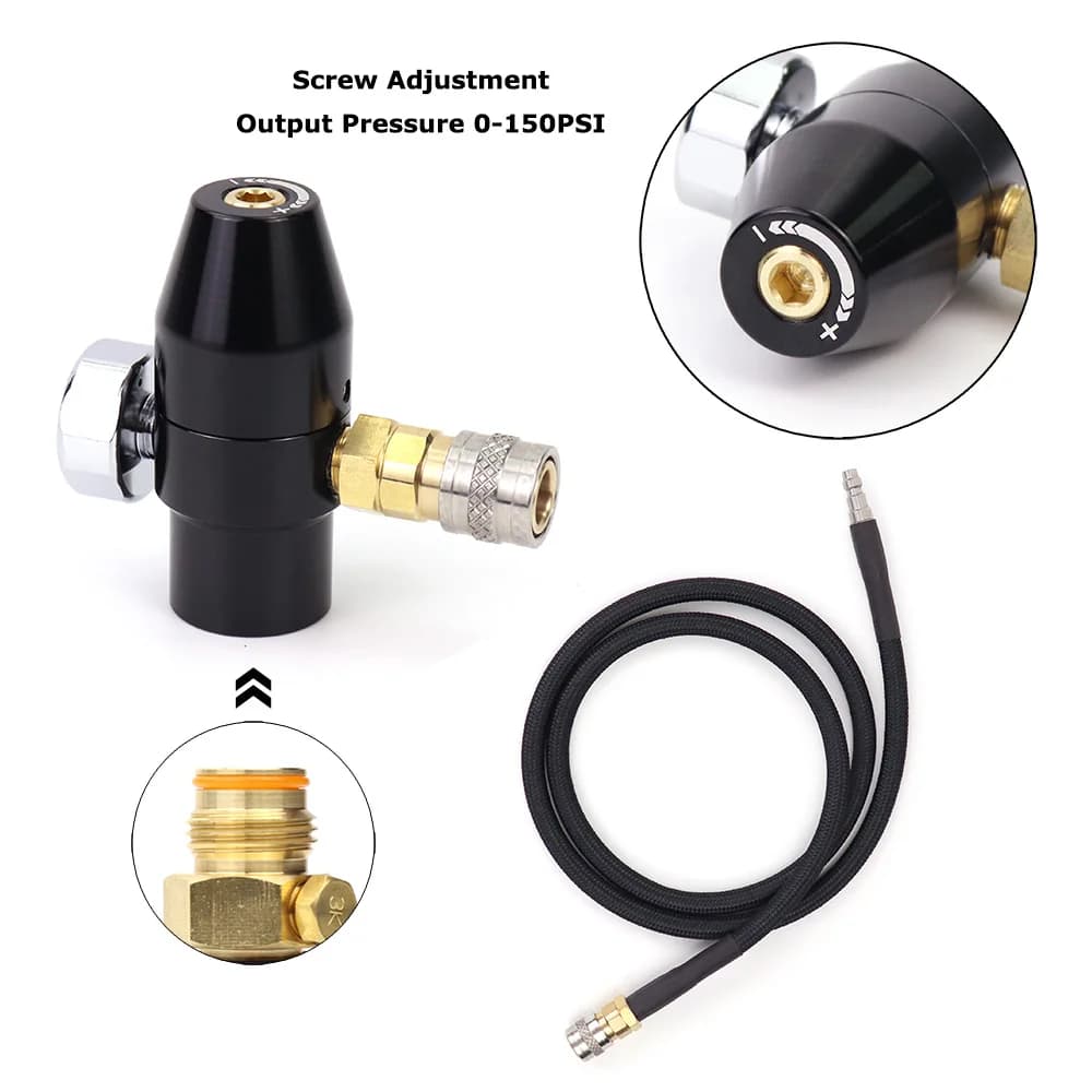 HPA Low Pressure Regulator Micro CO2 Regulator Remote Line Output Pressure 0-150psi With US Foster Coupler 300PSI Gauge