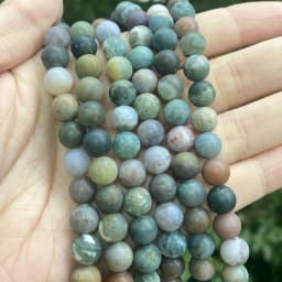 Natural Matte Jaspers Frosted Amazonite Agates Jades Quartz Turquoises Stone Round Spacer Bead For Jewelry Making Bracelet