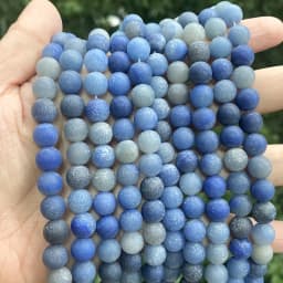 Natural Matte Jaspers Frosted Amazonite Agates Jades Quartz Turquoises Stone Round Spacer Bead For Jewelry Making Bracelet