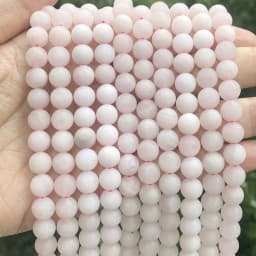 Natural Matte Jaspers Frosted Amazonite Agates Jades Quartz Turquoises Stone Round Spacer Bead For Jewelry Making Bracelet