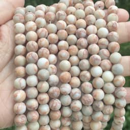 Natural Matte Jaspers Frosted Amazonite Agates Jades Quartz Turquoises Stone Round Spacer Bead For Jewelry Making Bracelet