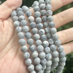 Natural Matte Jaspers Frosted Amazonite Agates Jades Quartz Turquoises Stone Round Spacer Bead For Jewelry Making Bracelet