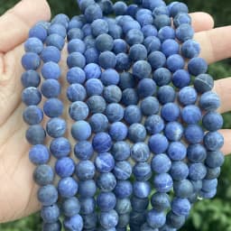 Natural Matte Jaspers Frosted Amazonite Agates Jades Quartz Turquoises Stone Round Spacer Bead For Jewelry Making Bracelet