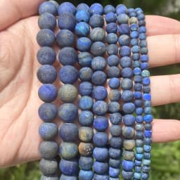 Natural Matte Jaspers Frosted Amazonite Agates Jades Quartz Turquoises Stone Round Spacer Bead For Jewelry Making Bracelet