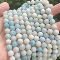 Natural Matte Jaspers Frosted Amazonite Agates Jades Quartz Turquoises Stone Round Spacer Bead For Jewelry Making Bracelet