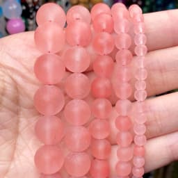 Natural Matte Jaspers Frosted Amazonite Agates Jades Quartz Turquoises Stone Round Spacer Bead For Jewelry Making Bracelet
