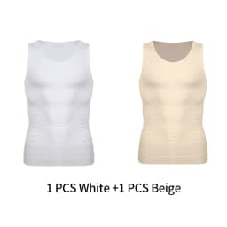 Mens Slimming Body Shaper Vest Shirt Abs Abdomen Slim Gym Workout Tummy Control Compression Tank Top Sleeveless Shapewear