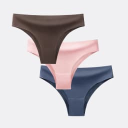 BANNIROU 3Pcs Women's Panties Underwear Fitness Sports Seamless Female Lingerie Sexy T-back Tanga Thong Ice Silk Intimates