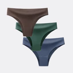 BANNIROU 3Pcs Women's Panties Underwear Fitness Sports Seamless Female Lingerie Sexy T-back Tanga Thong Ice Silk Intimates
