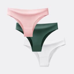BANNIROU 3Pcs Women's Panties Underwear Fitness Sports Seamless Female Lingerie Sexy T-back Tanga Thong Ice Silk Intimates