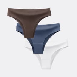 BANNIROU 3Pcs Women's Panties Underwear Fitness Sports Seamless Female Lingerie Sexy T-back Tanga Thong Ice Silk Intimates