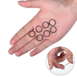 Mini Rubber Bands black Elastic Hair Bands Soft Hair Elastics Ties Bands for Office Supplies School Home 0.6*0.9