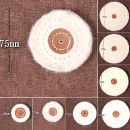 50-200mm Cloth Buffing Polishing Wheel Cotton Lint Cloth Arbor Buffer Grinder Pad 150 Gold Silver Jewelry Mirror Polishing Wheel