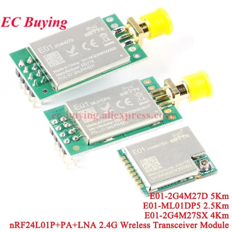 1-5Pcs E01-2G4M27D E01-ML01DP5 E01-2G4M27SX EByte NRF24L01P NRF24L01 PA LNA Long Range 2.4GHz SPI DIP IoT Wifi Wireless Module