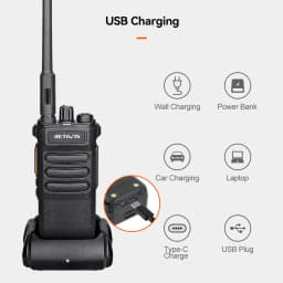 Retevis RT86 Walkie Talkie Professional Two Way Radio Long Range Type-C Communication Radio for Outdoor Business Farm