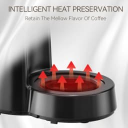 HiBREW 3 in 1 America Drip Coffee Machine Pour Over Coffee Maker Glass Teapot Hot Tea Maker 750ML H12