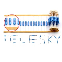 20pcs 3W Metal Film Resistor 1% 1Ω - 1MΩ 10 47 100 120 150 220 300 330 470 910 1K 2.2K 4.7K 10K 15K 20K 47K 100K 220K 470K ohm