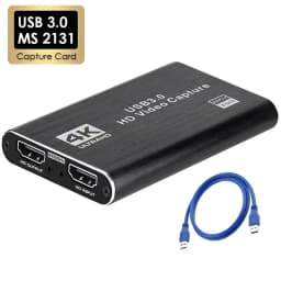 4K USB 3.0 Video Capture Card HDTV 1080P 60Hz HD Video Recorder Grabber For PS4 OBS Game Recording Live Streaming
