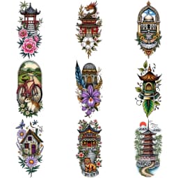 Tattoo Stickers English Word Waterproof Long Lasting Realistic Transfer Temporary Black Letters Feather Body Art For Men Women