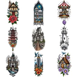Tattoo Stickers English Word Waterproof Long Lasting Realistic Transfer Temporary Black Letters Feather Body Art For Men Women