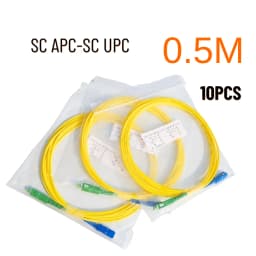 10pcs SC/APC-SC/UPC Optical Fiber Patch Cord Cable Simplex FTTH SM Single-mode 1m/2m/3m/5m/10m Fiber Optic Jumper 2.0mm or 3.0mm