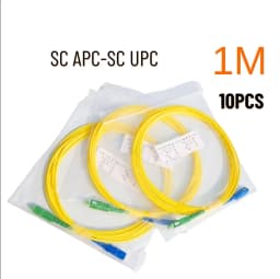 10pcs SC/APC-SC/UPC Optical Fiber Patch Cord Cable Simplex FTTH SM Single-mode 1m/2m/3m/5m/10m Fiber Optic Jumper 2.0mm or 3.0mm