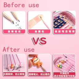 10pcs Cute Cartoon Pencil Cap Silicone Neutral Pen Cover School Students Supplies Soft Rubber Pencil Protector