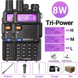 1/2PCS Baofeng UV 5R 5W 8W Walkie Talkie Portable Ham CB Radio Dual Band VHF UHF FM Transceiver Two Way Radio UV82 S9 K5 Plus