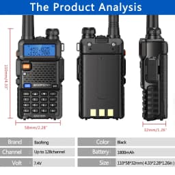 1/2PCS Baofeng UV 5R 5W 8W Walkie Talkie Portable Ham CB Radio Dual Band VHF UHF FM Transceiver Two Way Radio UV82 S9 K5 Plus