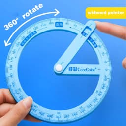360-degree Pointer Protractor Ruler Measuring Tool Multifunctional Activity Angle Finder Teaching Aids Office School Supplies
