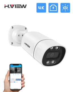 H.View 5Mp 8Mp 4K Ip Camera Poe Ai Face Detection CCTV Security Cameras H.265 Outdoor Audio Video Surveillance Onvif Xmeye