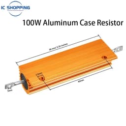NEW Aluminum Power Metal Shell Case Wirewound Resistor 50W 100W 0.01R~100K 1 3 4 6 8 10 20 200 500 1K 10K Ohm RX24 Resistance