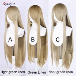 80 Colors 100cm Long Straight Cosplay Wig Anime Compatible Universal Omopinenet Heat Resistant Synthetic Hair Wigs + Wig Cap