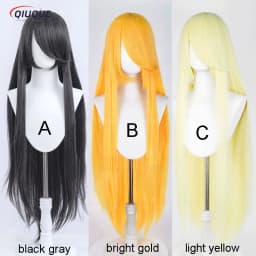 80 Colors 100cm Long Straight Cosplay Wig Anime Compatible Universal Omopinenet Heat Resistant Synthetic Hair Wigs + Wig Cap