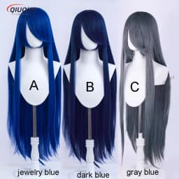 80 Colors 100cm Long Straight Cosplay Wig Anime Compatible Universal Omopinenet Heat Resistant Synthetic Hair Wigs + Wig Cap