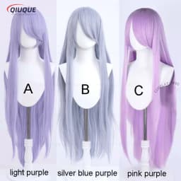 80 Colors 100cm Long Straight Cosplay Wig Anime Compatible Universal Omopinenet Heat Resistant Synthetic Hair Wigs + Wig Cap