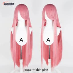 80 Colors 100cm Long Straight Cosplay Wig Anime Compatible Universal Omopinenet Heat Resistant Synthetic Hair Wigs + Wig Cap