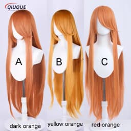 80 Colors 100cm Long Straight Cosplay Wig Anime Compatible Universal Omopinenet Heat Resistant Synthetic Hair Wigs + Wig Cap