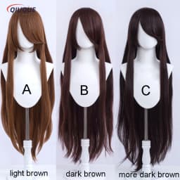 80 Colors 100cm Long Straight Cosplay Wig Anime Compatible Universal Omopinenet Heat Resistant Synthetic Hair Wigs + Wig Cap