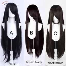 80 Colors 100cm Long Straight Cosplay Wig Anime Compatible Universal Omopinenet Heat Resistant Synthetic Hair Wigs + Wig Cap