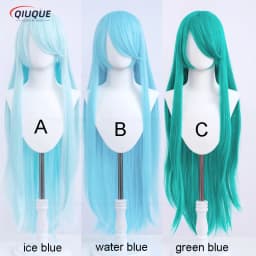 80 Colors 100cm Long Straight Cosplay Wig Anime Compatible Universal Omopinenet Heat Resistant Synthetic Hair Wigs + Wig Cap