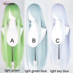 80 Colors 100cm Long Straight Cosplay Wig Anime Compatible Universal Omopinenet Heat Resistant Synthetic Hair Wigs + Wig Cap