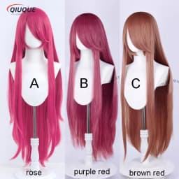 80 Colors 100cm Long Straight Cosplay Wig Anime Compatible Universal Omopinenet Heat Resistant Synthetic Hair Wigs + Wig Cap