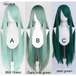 80 Colors 100cm Long Straight Cosplay Wig Anime Compatible Universal Omopinenet Heat Resistant Synthetic Hair Wigs + Wig Cap
