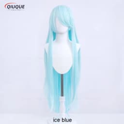 80 Colors 100cm Long Straight Cosplay Wig Anime Compatible Universal Omopinenet Heat Resistant Synthetic Hair Wigs + Wig Cap