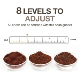 HiBREW 8 Settings Electric Coffee Bean Grinder for Espresso or American Drip Coffee Durable Flat Burr Die-casting Housing G1
