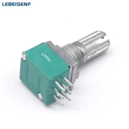 5pcs/lot Special Audio Amplifier High Precision 10% Double Potentiometer RK097G A20K A50K A100K Handle Length 15MM Flower Axis