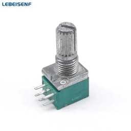 5pcs/lot Special Audio Amplifier High Precision 10% Double Potentiometer RK097G A20K A50K A100K Handle Length 15MM Flower Axis
