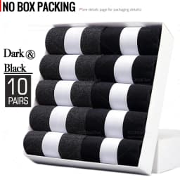HSS 5/10 Pairs Men's Cotton Blend Socks Black Business Men Socks Soft Breathable Summer Winter for Male Socks Plus Size (6.5-14)