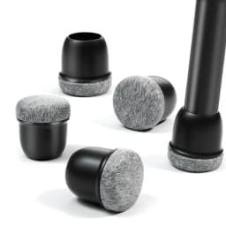 8pcs Black Round Chair Leg Protectors Anti-Slip Silicone Foot Covers for Hardwood Floors Furniture Feet Pads to Prevent Scratche